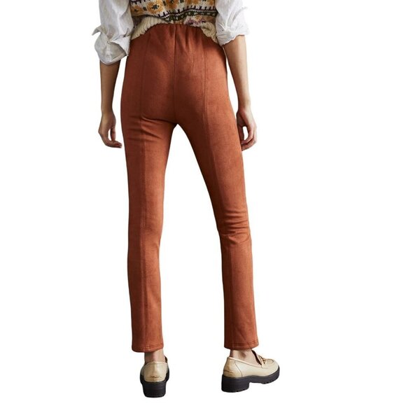 Anthropologie Avec Les Filles Slit Front Sueded Leggings M - Picture 2 of 4